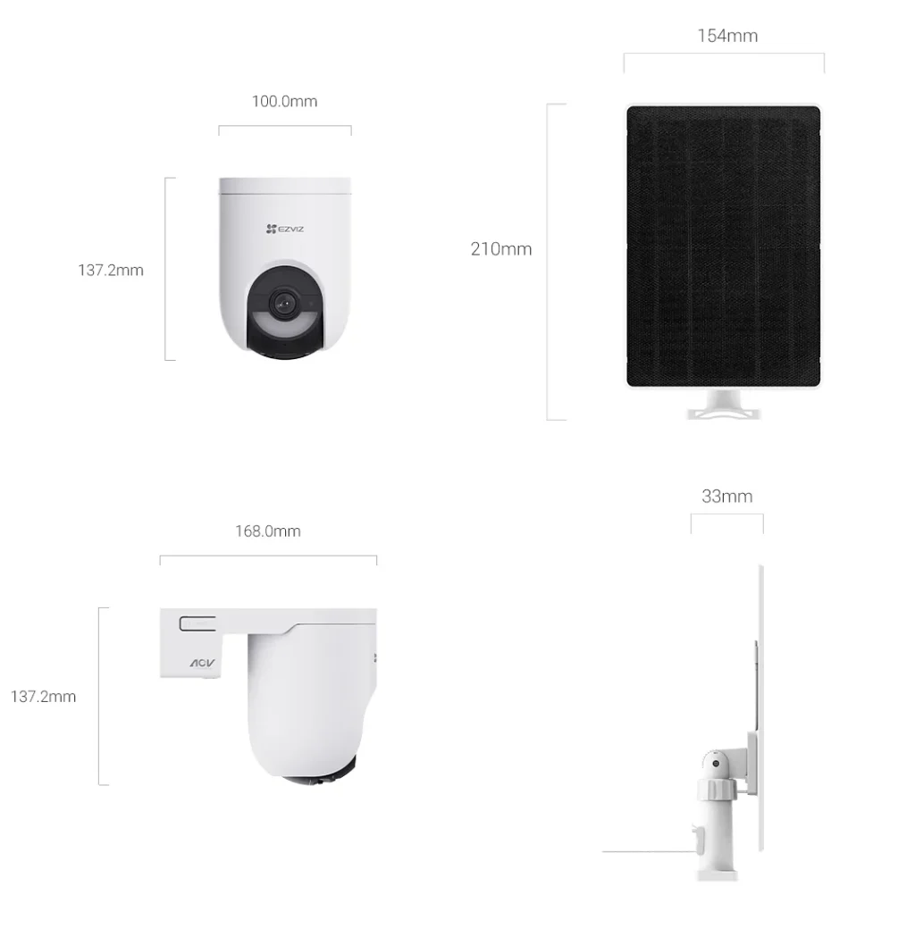 EZVIZ HB8C Lite Kültéri kamera és 5W napelem - Image 4